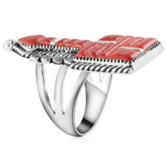 CORAL ELONGATED RING - Picture 2 of 8